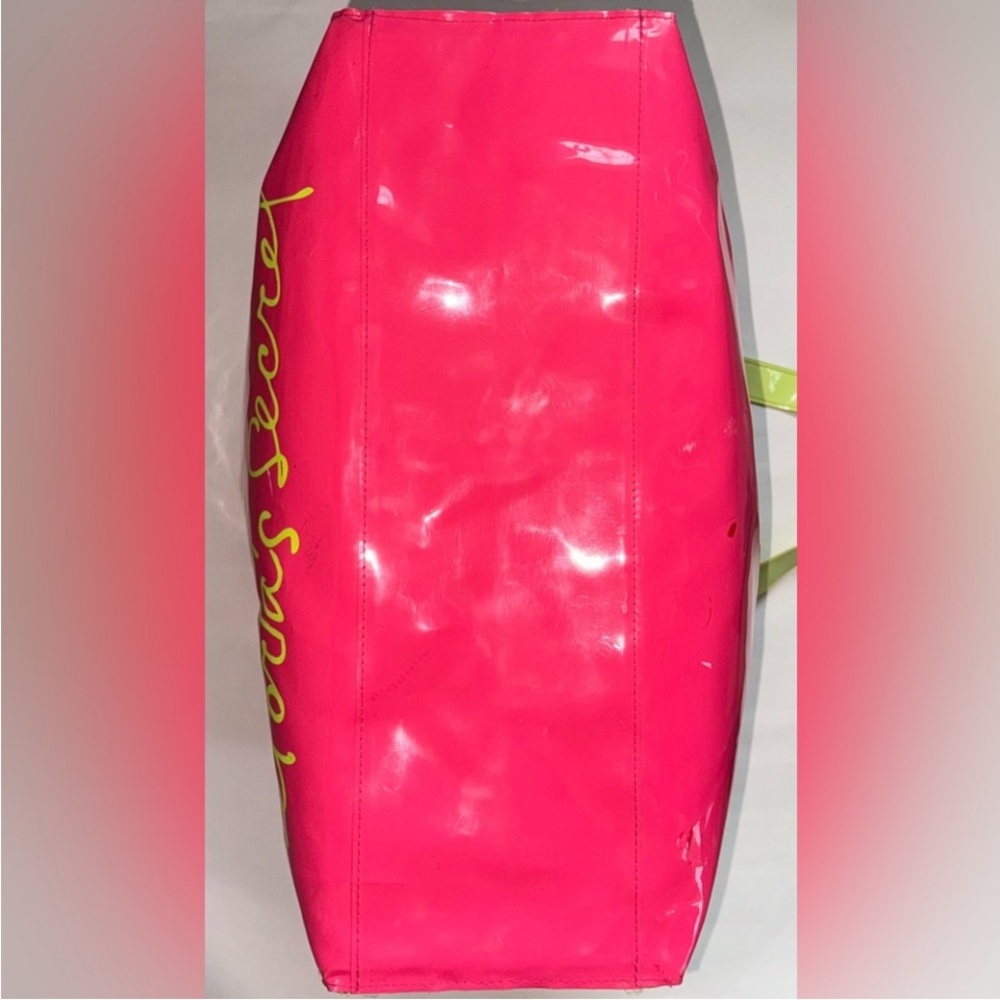 Victoria’s Secret Tote Bag Beach Bag Neon Coral Pink Lime Green Shopper … - Picture 9 of 13